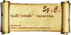Szánthó Cezarina névjegykártya